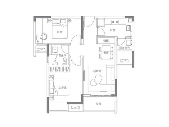 北欧风格/二居室/83平米/4.88万/整装全包
