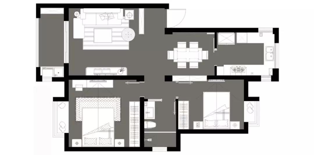 新房89平米二居室现代风格，装修只用了10万，谁看谁说划算！