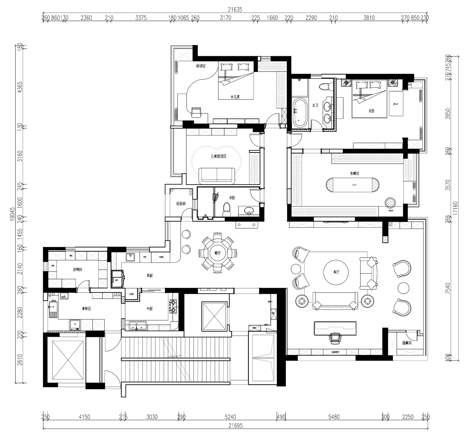 115平米三居室的简欧风格案例，半包只花5万！-橡树湾装修
