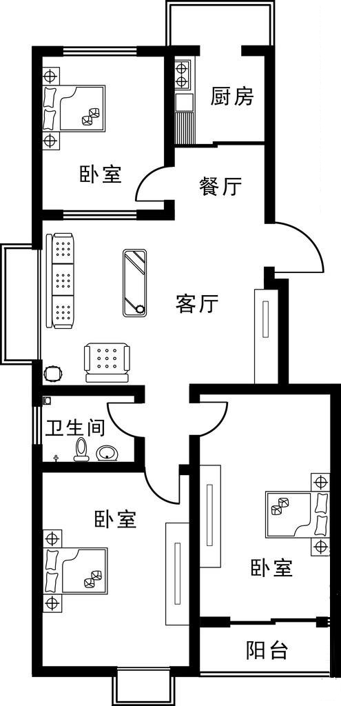 85平米两居原木日式家装