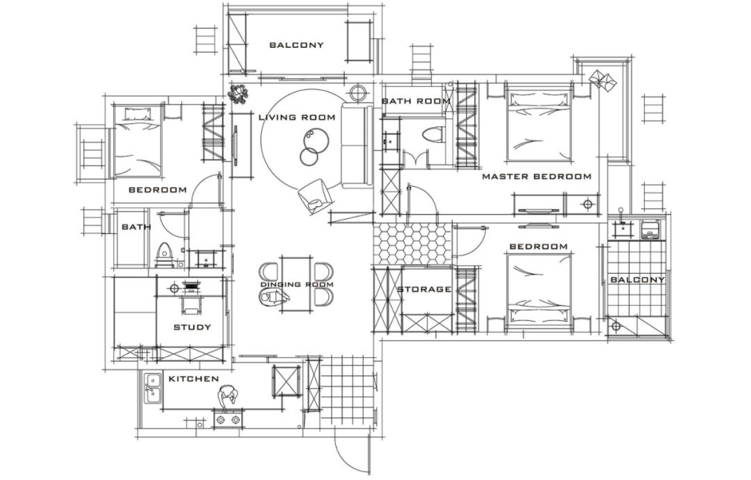 150平米三居室的简约风格案例，只花18万！-中电颐和家园装修