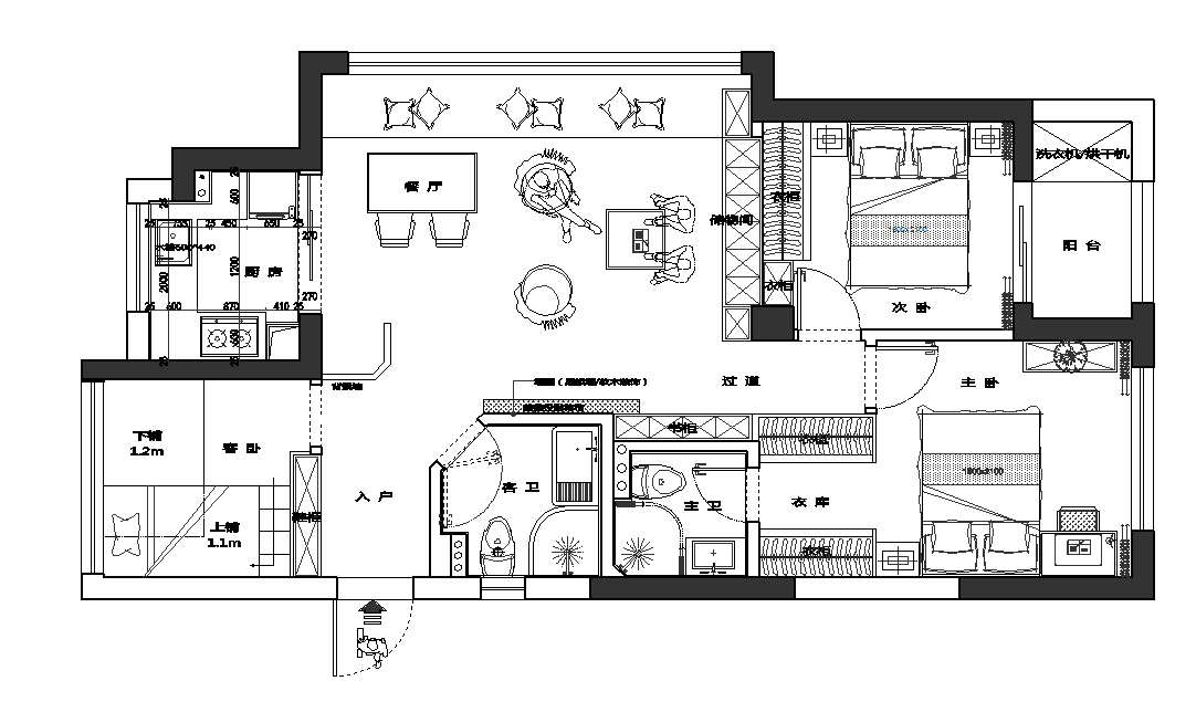 84平米三居室的北欧风格案例，全包只花25万！-通园小区装修
