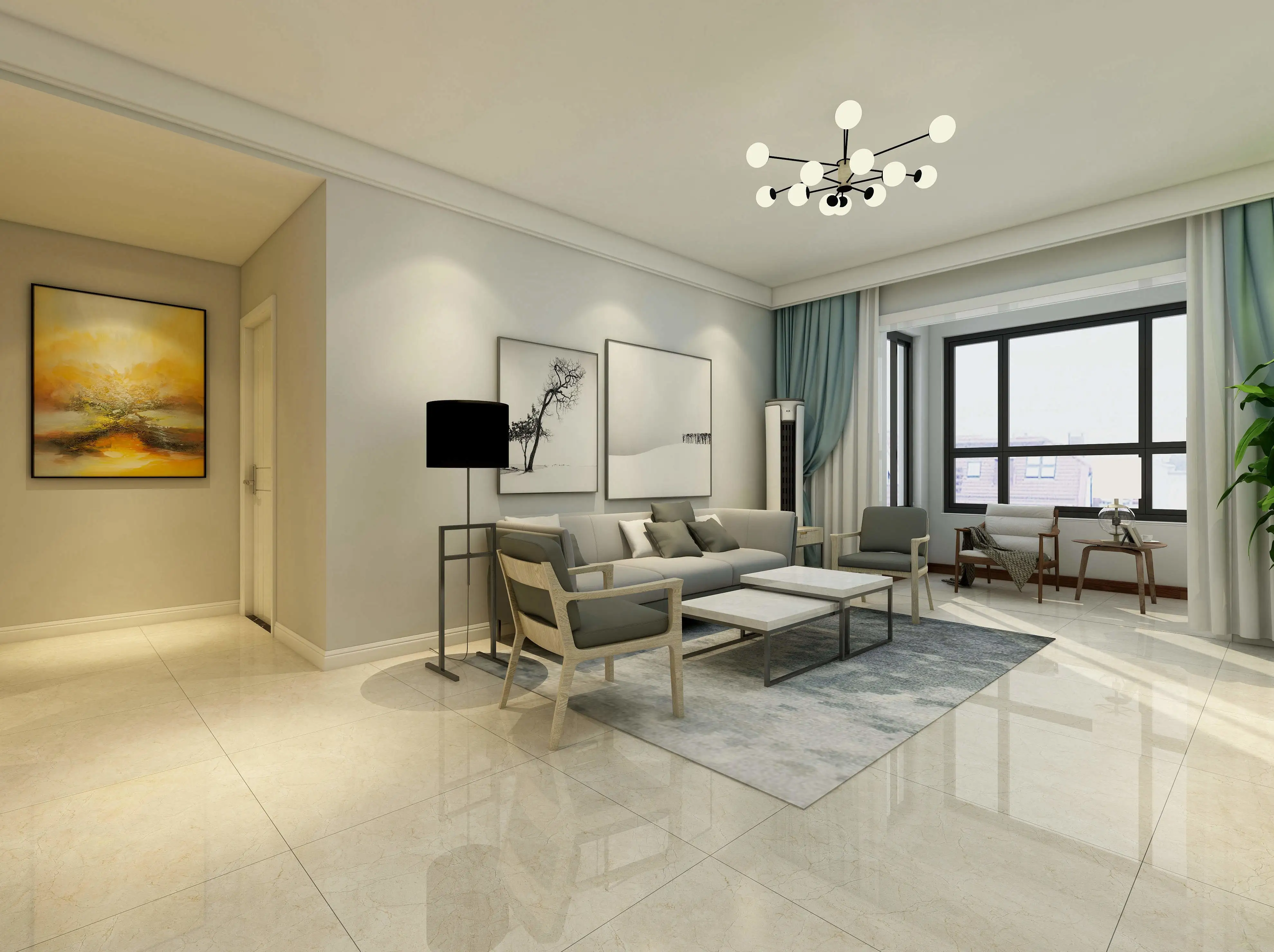 现代简约三居室精装15w,给你不一样的feel