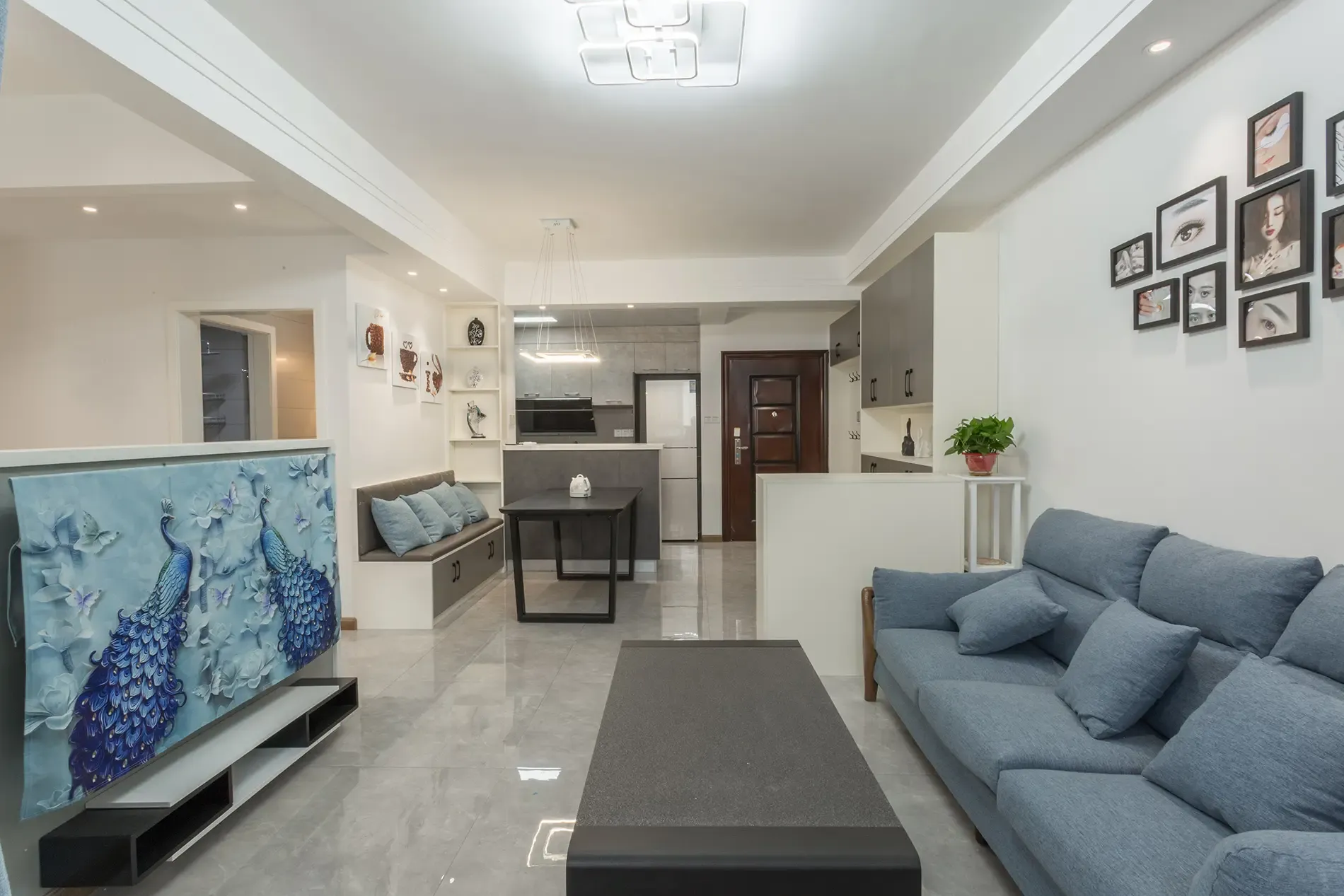 现代二居室62平米6万_江南雅居装修案例-广州房天下家居装修网