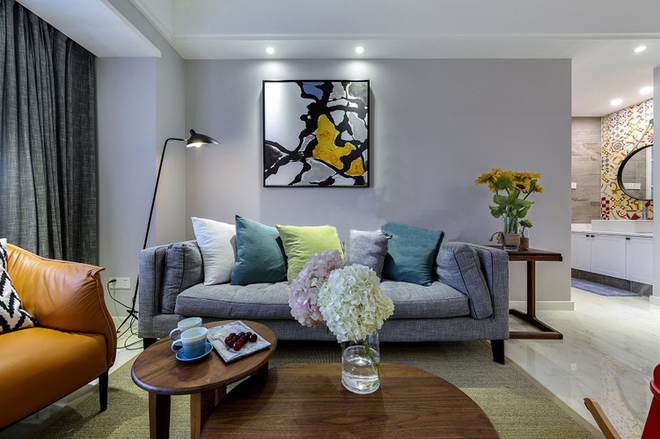 二居室的现代风怎么装修？让绿色丽园这套83平米的装修案例给你点灵感！