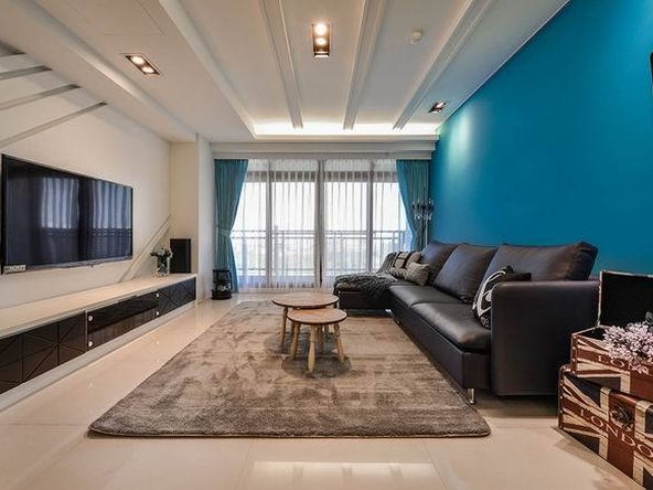 78平米二居室设计说明，7万元装修的现代风格有什么效果？-保利上城装修