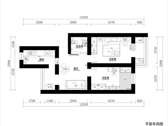 二居室的房子多大面积好？6万元的古典风格设计说明！-碧桂园泰富城装修