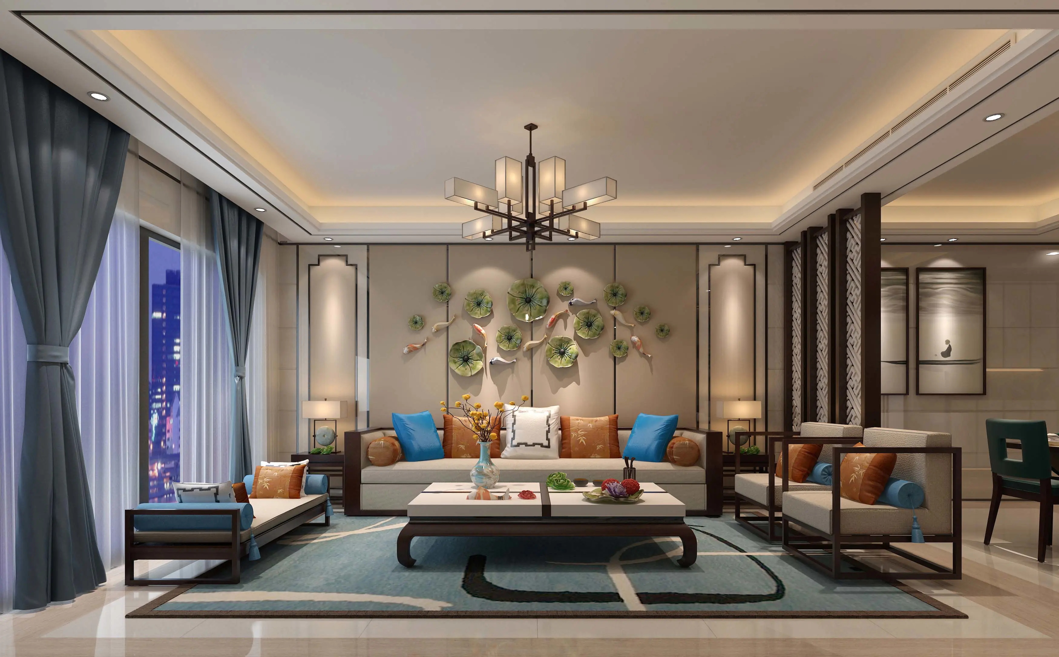 江铃瓦良格90平简约风格装修效果图