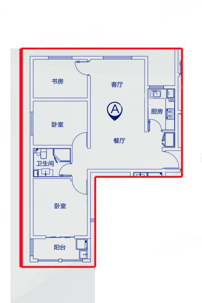小米国际城地中海风格三室两厅108平