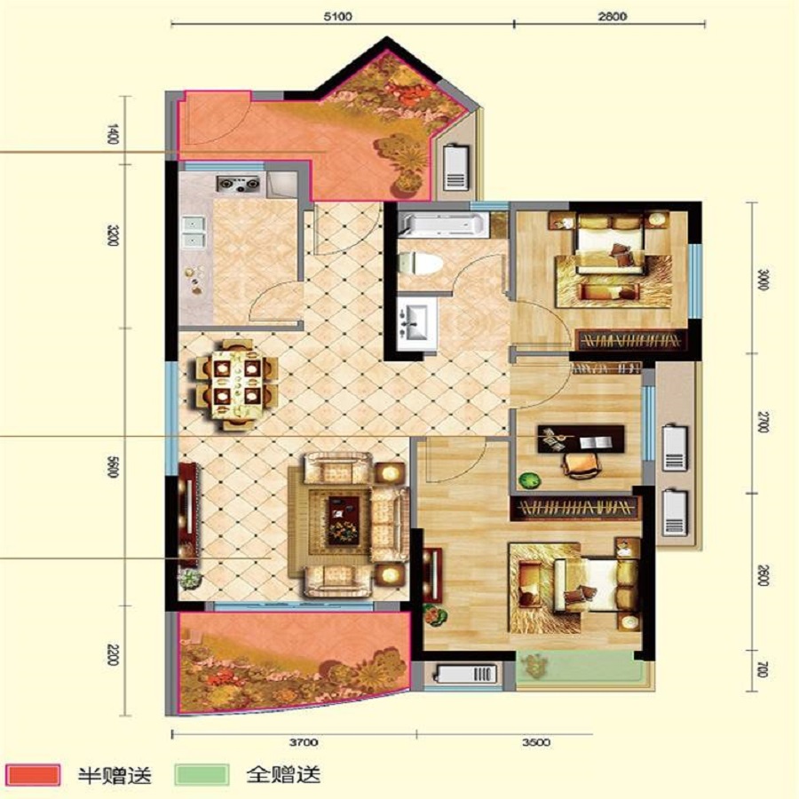 意想不到的神奇效果，90平米的三居室，简约风格只花了11万，太值了！-武汉国博新城装修