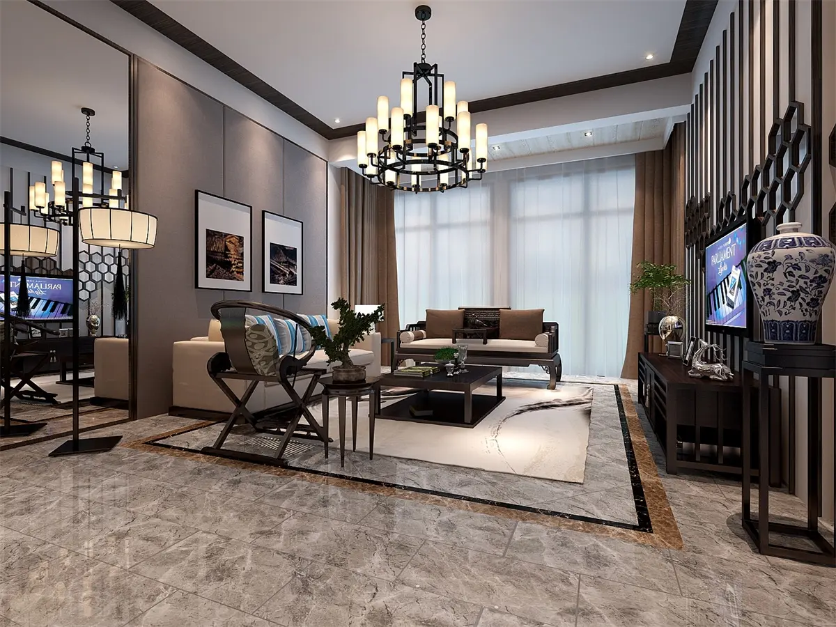 碧桂园凤凰城270平现代新中式装修样板间