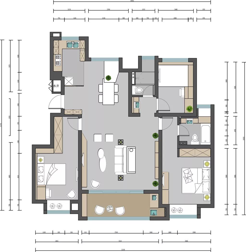 114平米的三居室要怎么装修才出其不意，选择现代风格准没错！