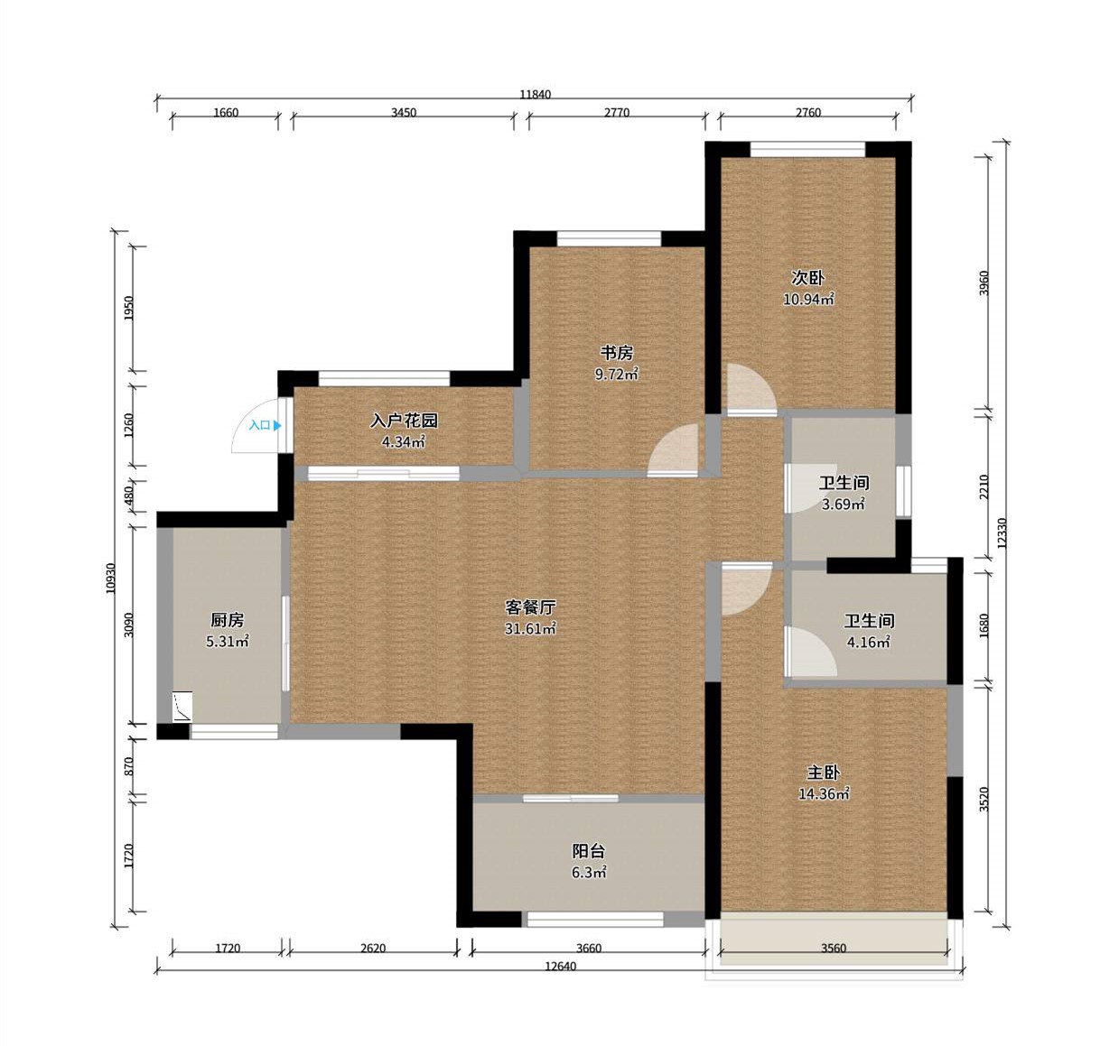 111.55平米的四居室，运用北欧的装修风格效果是怎样的？-汉嘉国际社区装修