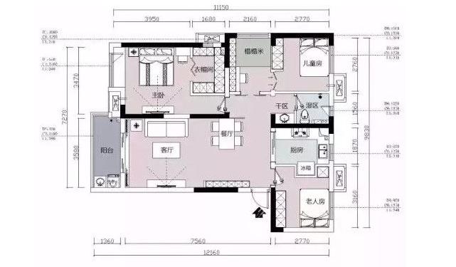 北欧风格二居室装修攻略，94.3平米的房子这样装才阔气！-新鼎华府装修