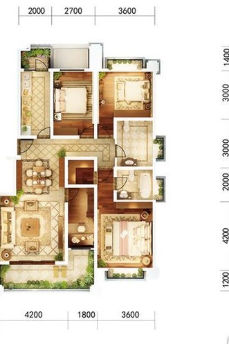 127平米新房，三居室全包装修才花15万元，邻居看了羡慕不已！-官房都铎城邦装修