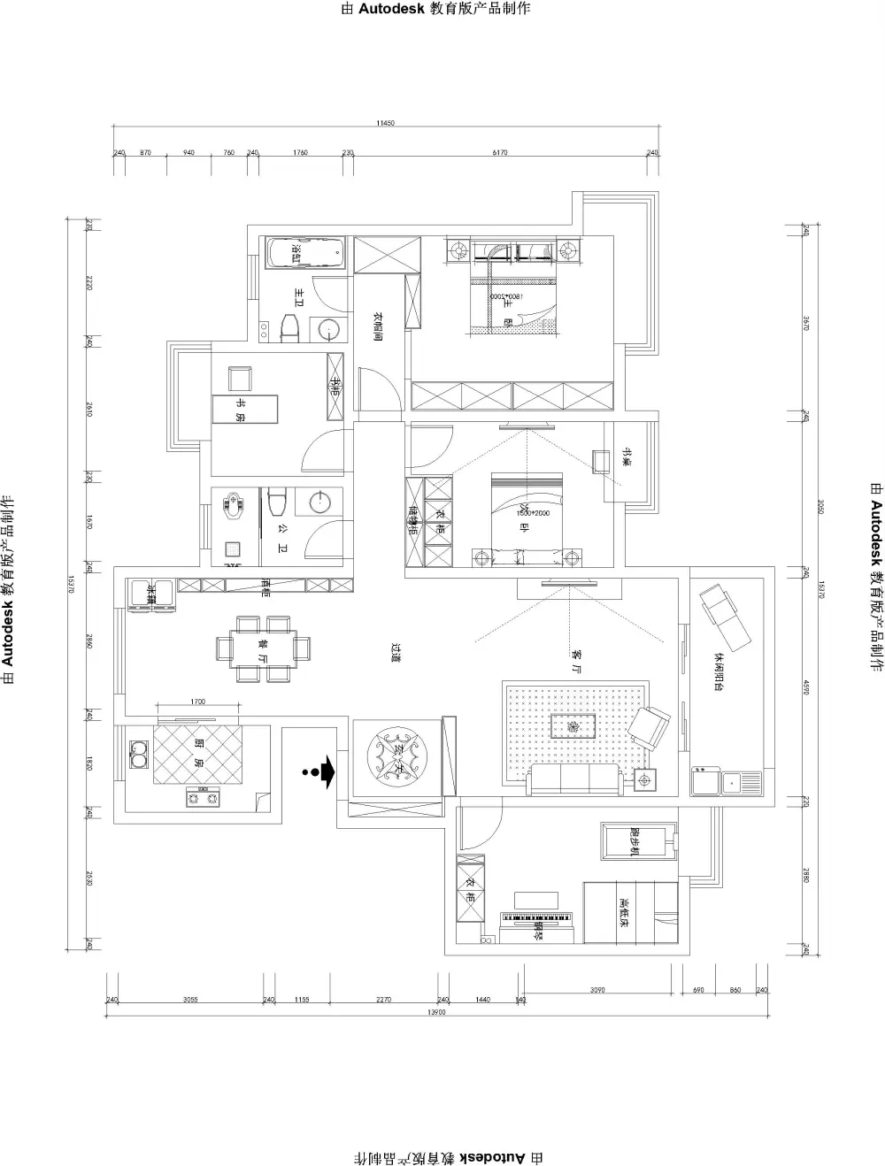 中式风格四居室装修案例，157.97平米的房子装修多少钱？-商城凤凰印象装修