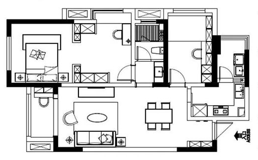 邻居家96平米的二居室，仅仅用了10万元，就完成了全包装修，如此划算！-广电兰亭时代装修