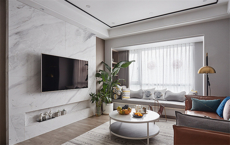111.59平米三居室设计说明，8万元装修的北欧风格有什么效果？-合谊同华装修