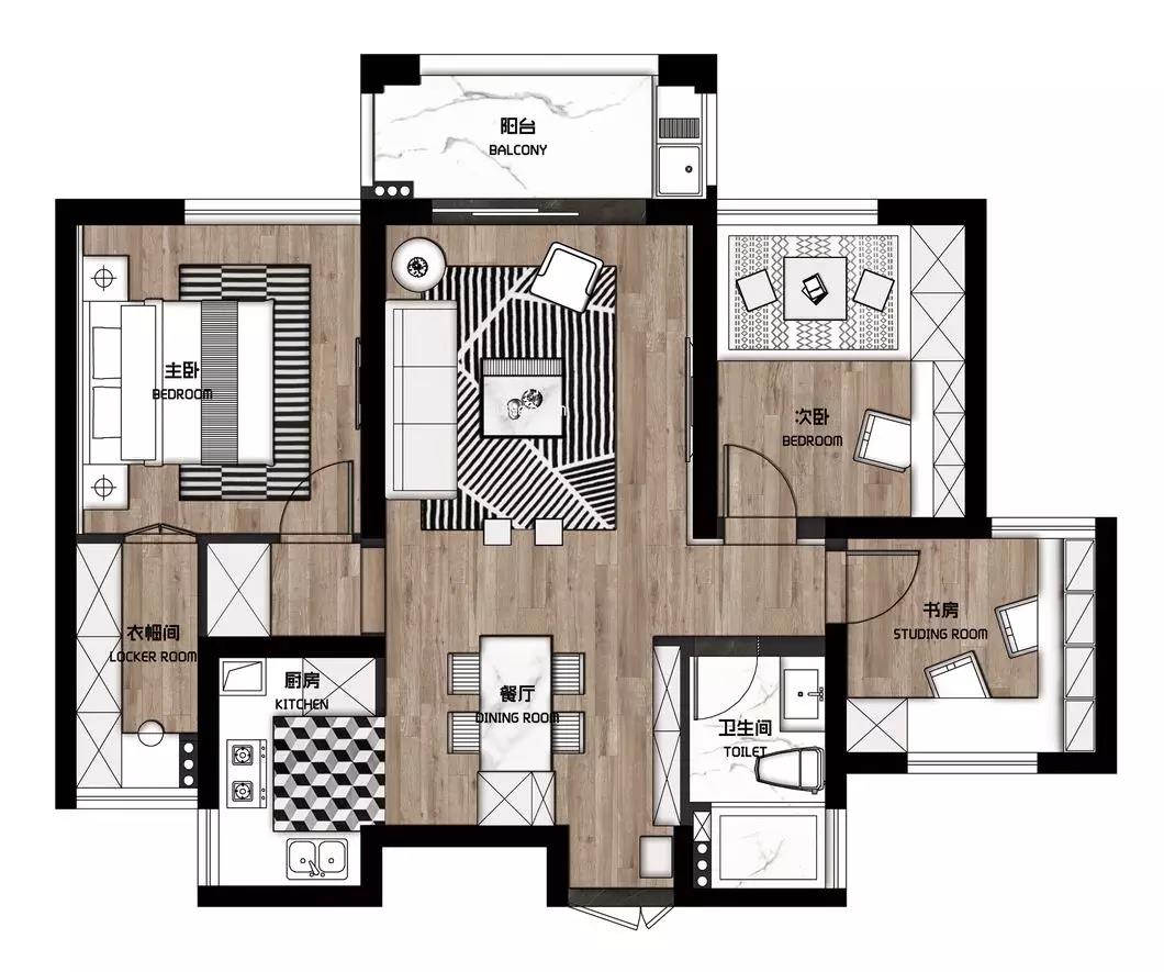 邻居家130平米的三居室，仅仅用了9万元，就完成了装修，如此划算！-隆源领寓装修
