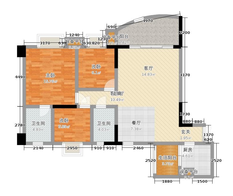 88.06平米的房子装修多少钱？现代风格能装修成什么效果？-尚赏居装修