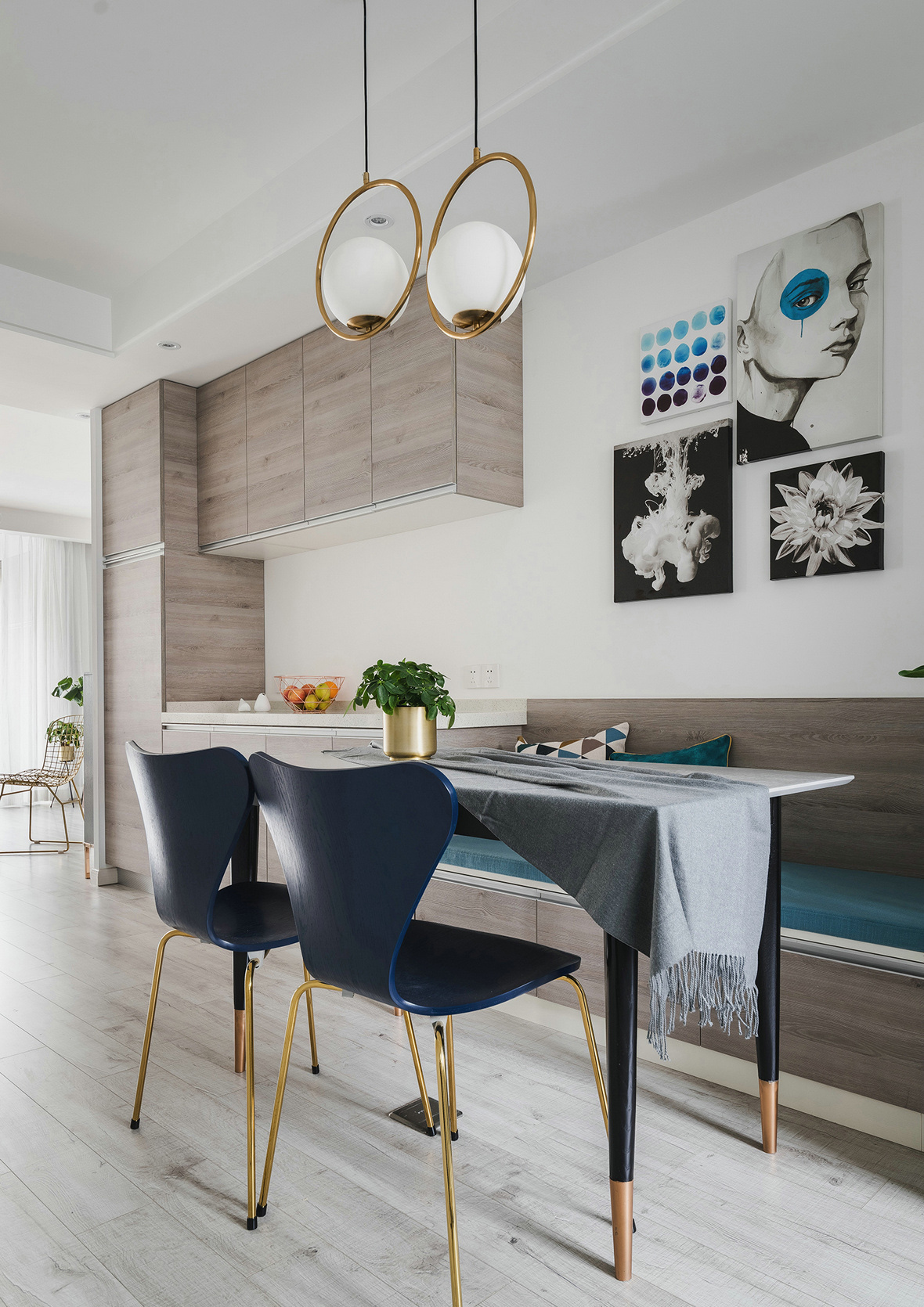 华明家园99㎡两居室北欧风格设计