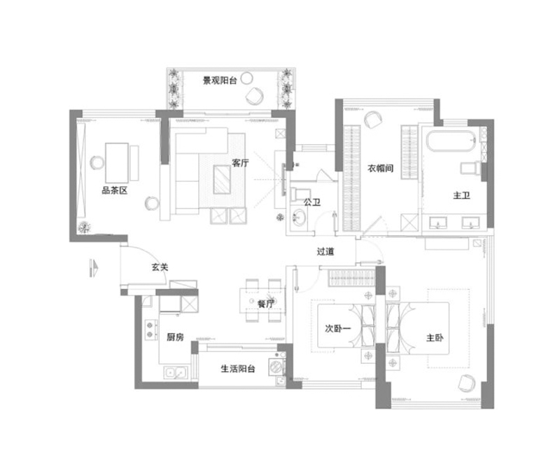 150平米的中式风格，原来三居室还可以这样装修！-春江花月装修